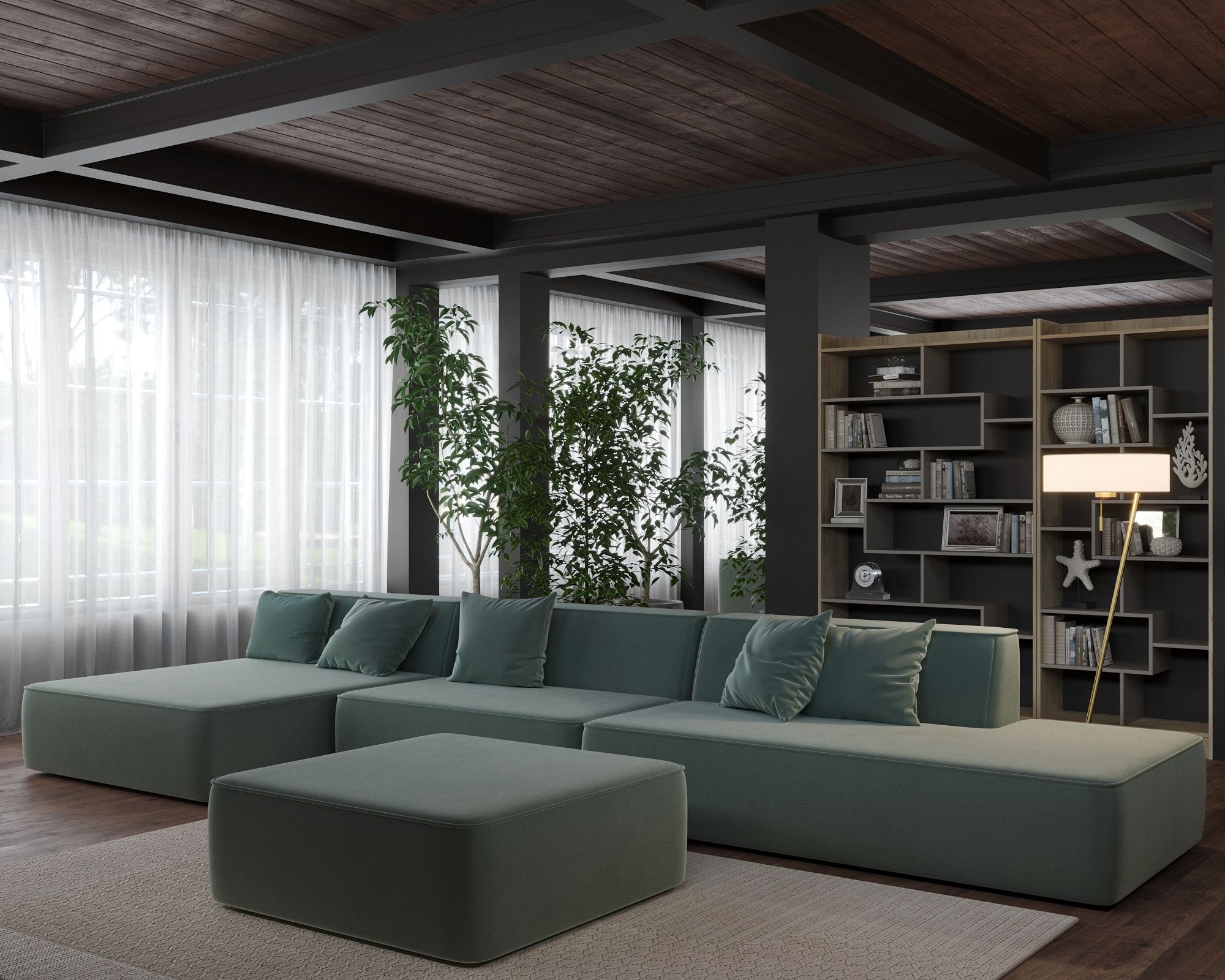 Диван Нафанаил ,светло-зеленый